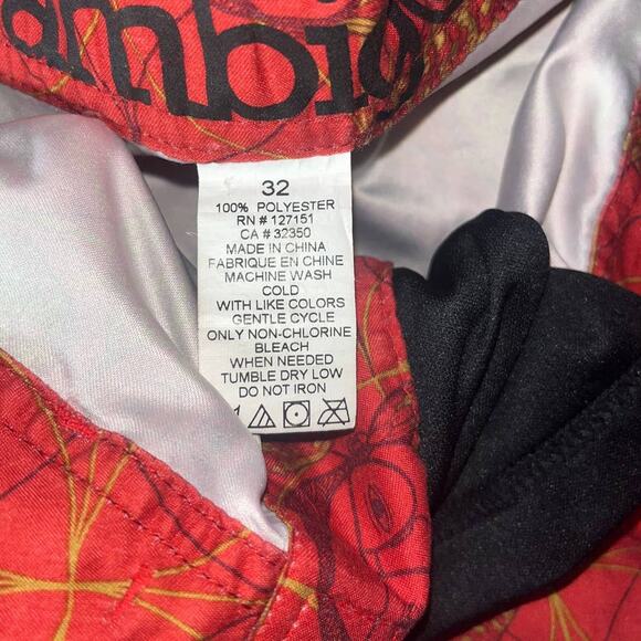 Ambiguous Red board shorts swim trunks Bearded Man Design men’s small - Picture 10 of 15